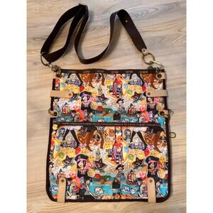 LESPORTSAC Tokidoki Corriere Pirates Messenger Large Foldable Shoulder Bag RARE